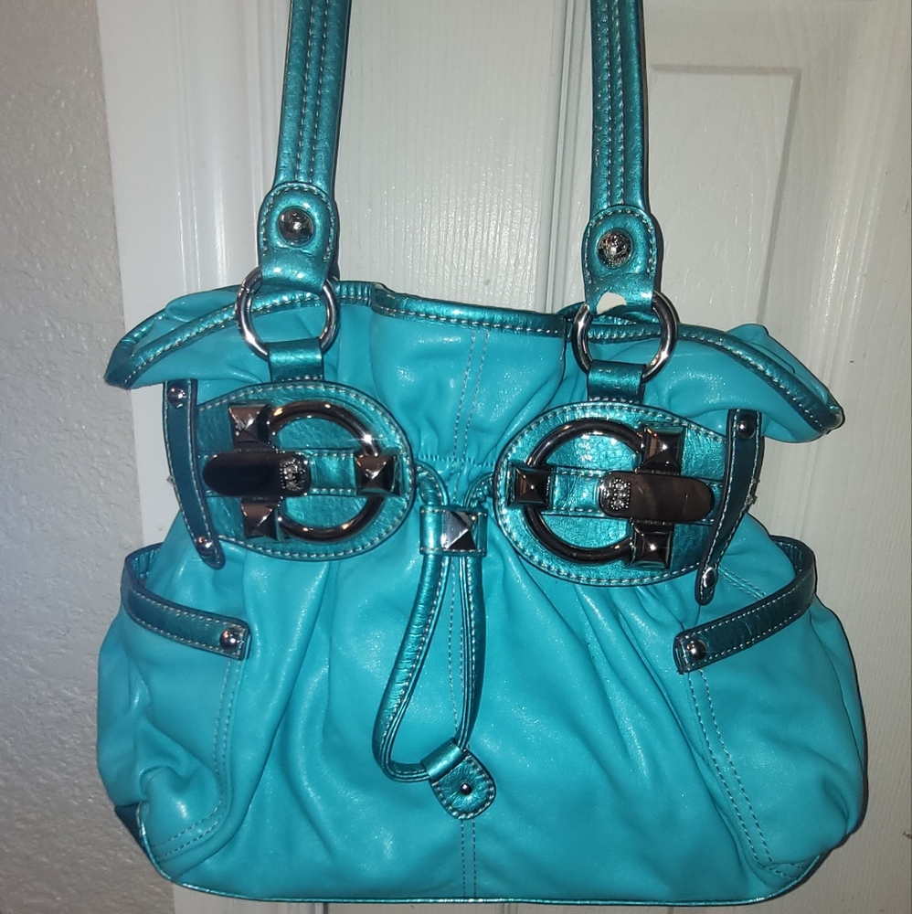 Kathy VanZealand teal handbag purse